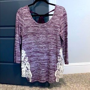Purple flowy shirt